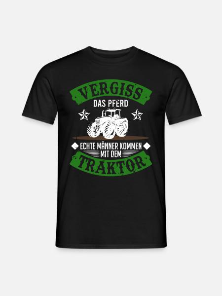 Traktor Echte Männer Spruch Traktorfahrer Geschenk - Männer T-Shirt - Schwarz