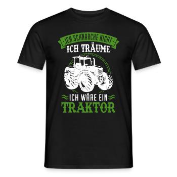Ich schnarche nicht Ich träume ich sei ein Traktor - Männer T-Shirt - Schwarz - Vorne - AI Model Male 178 light (178cm)