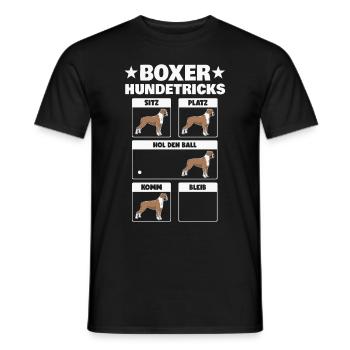 Boxer Hundetricks Hund - Männer T-Shirt - Schwarz - Vorne - AI Model Male 178 light (178cm)