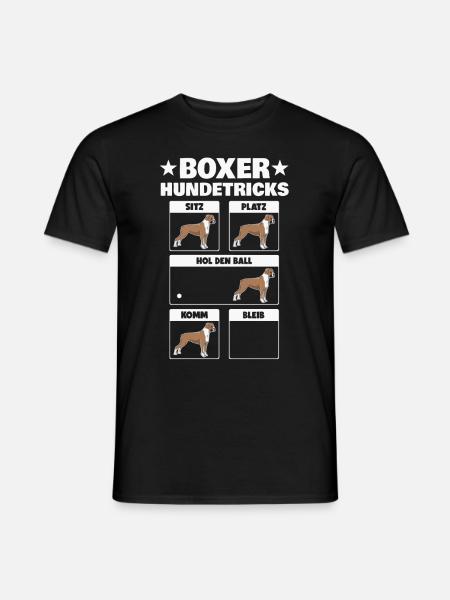 Chien Boxer Tricks Dog - T-shirt homme - noir