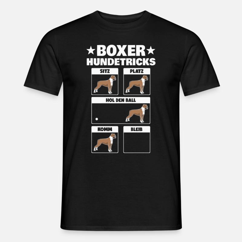 Boxer Hundetricks Hund - Männer T-Shirt - Schwarz
