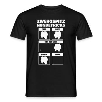 Zwergspitz Hundetricks Pomeranian Hund - Männer T-Shirt - Schwarz - Vorne - AI Model Male 178 light (178cm)