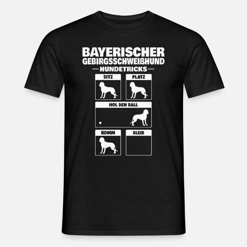 Bayerischer Gebirgsschweisshund Tricks BGS - Männer T-Shirt - Schwarz