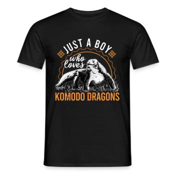 J'aime vraiment Komodo Dragons Komodo Dragon - T-shirt homme - noir - Devant - AI Model Male 178 light (178cm)