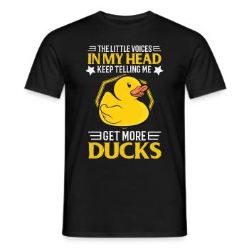 Gummienten Badeenten Quitscheente Sammler Spruch - Männer T-Shirt - Schwarz - Vorne - AI Model Male 178 light (178cm)
