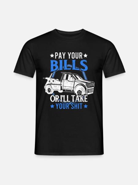 Abschleppwagenfahrer Abschleppwagen Tow Truck - Männer T-Shirt - Schwarz
