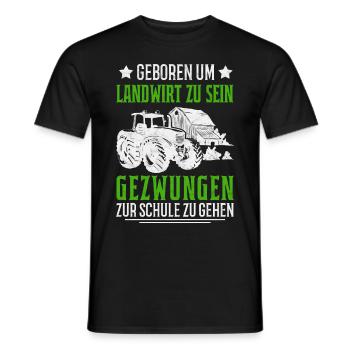 Geboren um Landwirt zu sein Traktor Bauer Geschenk - Männer T-Shirt - Schwarz - Vorne - AI Model Male 178 light (178cm)