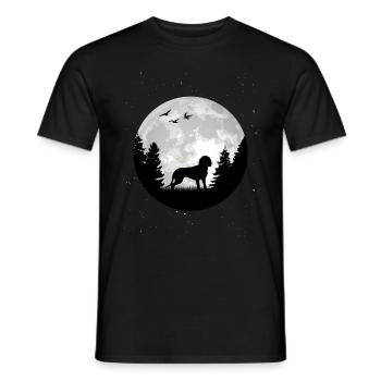 Hannoverscher Schweisshund chien de soudure lune - T-shirt homme - noir - Devant - AI Model Male 178 light (178cm)