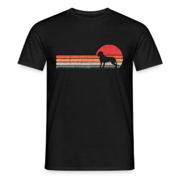Hannoverscher Schweisshund Vintage chien de chasse - T-shirt homme - noir - Devant - AI Model Male 178 light (178cm)