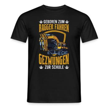 Baggerführer Bagger Spruch Baggerfahrer Geschenk - Männer T-Shirt - Schwarz - Vorne - AI Model Male 178 light (178cm)