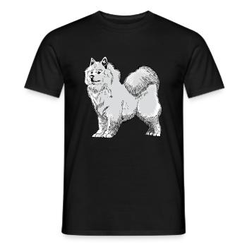 Samoyed sled dog Samoyed gift - Men's T-Shirt - black - Front - AI Model Male 178 light (178cm)