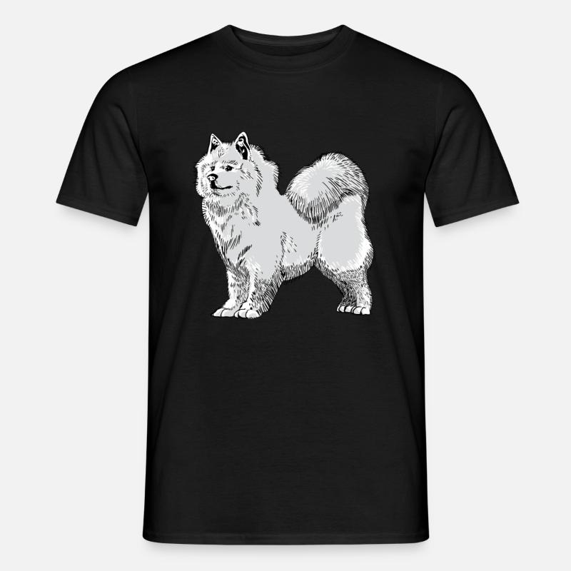 Samojede Schlittenhund Samojeden Geschenk - Männer T-Shirt - Schwarz