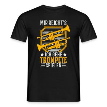 Mir reicht's Ich gehe Trompete spielen Trompetist - Männer T-Shirt - Schwarz - Vorne - AI Model Male 178 light (178cm)