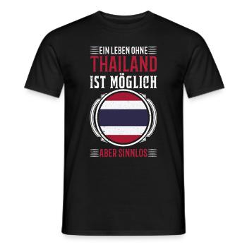 Thailand Urlaub Reise Geschenk - Männer T-Shirt - Schwarz - Vorne - AI Model Male 178 light (178cm)
