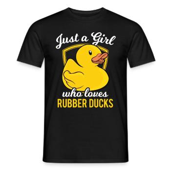 Canard en caoutchouc Juste une fille qui aime les canards en caoutchouc - T-shirt homme - noir - Devant - AI Model Male 178 light (178cm)