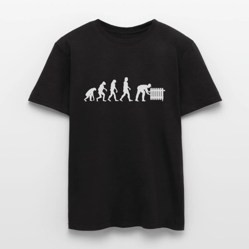 Heating engineer evolution heating system mechanic Men's T-Shirt