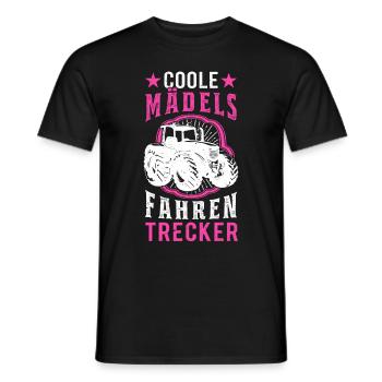 Coole Mädels fahren Trecker Traktor Mädchen - Männer T-Shirt - Schwarz - Vorne - AI Model Male 178 light (178cm)