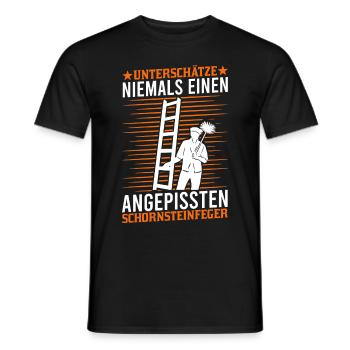 Schornsteinfeger Schornstein Kaminfeger Geschenk - Männer T-Shirt - Schwarz - Vorne - AI Model Male 178 light (178cm)