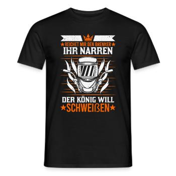 Schweißen König Schweißgerät Schweißermaske - Männer T-Shirt - Schwarz - Vorne - AI Model Male 178 light (178cm)