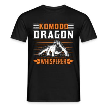 Komodo Dragon Whisperer Komodowaran - Männer T-Shirt - Schwarz - Vorne - AI Model Male 178 light (178cm)