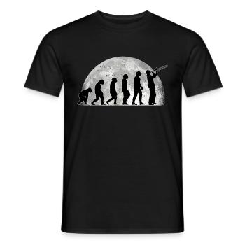 Posaunist Evolution Mond Posaune Posaunenspieler - Männer T-Shirt - Schwarz - Vorne - AI Model Male 178 light (178cm)