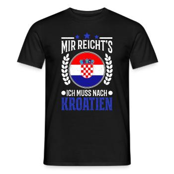 Mir reichts Ich muss nach Kroatien Urlaub Geschenk - Männer T-Shirt - Schwarz - Vorne - AI Model Male 178 light (178cm)