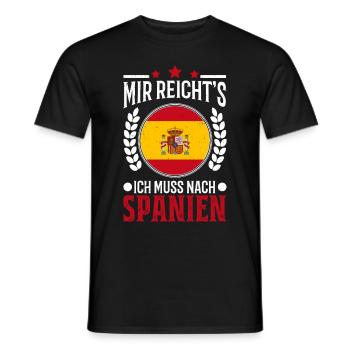 Mir reichts Ich muss nach Spanien Urlaub Geschenk - Männer T-Shirt - Schwarz - Vorne - AI Model Male 178 light (178cm)