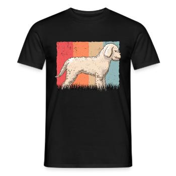 Lagotto Romagnolo Vintage Lagotti Retro Gift - Men's T-Shirt - black - Front - AI Model Male 178 light (178cm)
