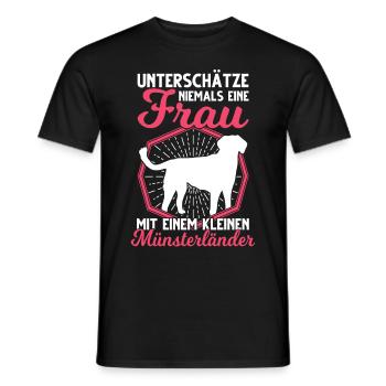 Kleiner Münsterländer Besitzerin Frau - Männer T-Shirt - Schwarz - Vorne - AI Model Male 178 light (178cm)
