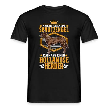 Hollandse Herder Schutzengel Holland Schäferhund - Männer T-Shirt - Schwarz - Vorne - AI Model Male 178 light (178cm)