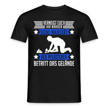 Pflasterer Majestät Steinsetzer Pflastersetzer - Männer T-Shirt - Schwarz - Vorne - AI Model Male 178 light (178cm)
