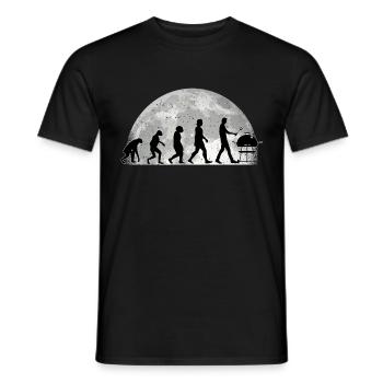 Grilling Evolution Moon Grilled Sausage Grill - Men's T-Shirt - black - Front - AI Model Male 178 light (178cm)