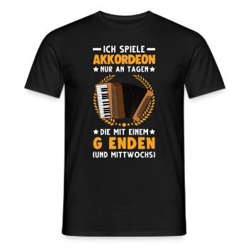 Akkordeon Spruch Ziehharmonika Akkordeonist - Männer T-Shirt - Schwarz - Vorne - AI Model Male 178 light (178cm)