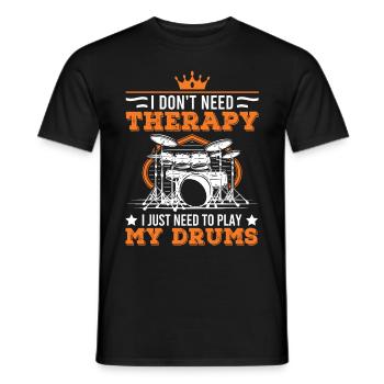 Batteur de thérapie par batterie - T-shirt homme - noir - Devant - AI Model Male 178 light (178cm)