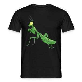 Praying Mantis Insects Praying Mantis - Men's T-Shirt - black - Front - AI Model Male 178 light (178cm)