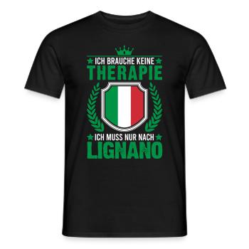 Lignano Therapie Italien Urlaub Reise - Männer T-Shirt - Schwarz - Vorne - AI Model Male 178 light (178cm)