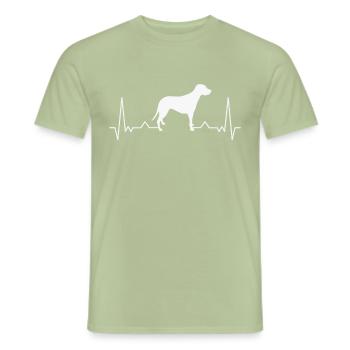Brandlbracke Herzschlag Bracke Hund Jagdhund - Männer T-Shirt - Sage - Vorne - AI Model Male 178 light (178cm)