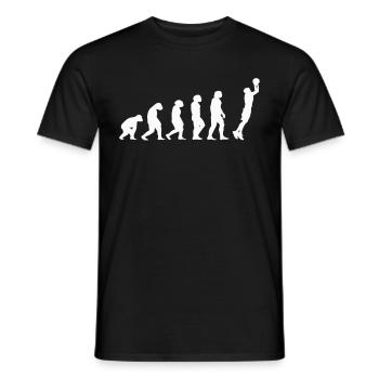 Basketball Evolution Basketball Player Basketball Hoop - Men's T-Shirt - black - Front - AI Model Male 178 light (178cm)