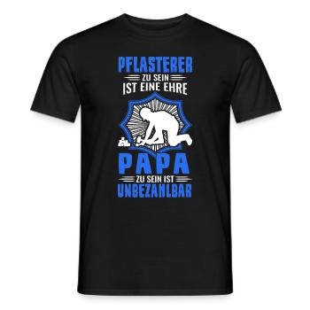 Pflasterer Papa Steinsetzer Pflastersetzer Vater - Männer T-Shirt - Schwarz - Vorne - AI Model Male 178 light (178cm)