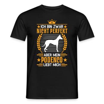 Mein Podenco liebt mich Windhund Ibizan Hound - Männer T-Shirt - Schwarz - Vorne - AI Model Male 178 light (178cm)