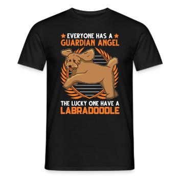 Cadeau de Goldendoodle d'ange gardien de - T-shirt homme - noir - Devant - AI Model Male 178 light (178cm)