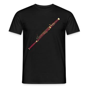 Basson instrument fagottist cadeau basson joueur - T-shirt homme - noir - Devant - AI Model Male 178 light (178cm)
