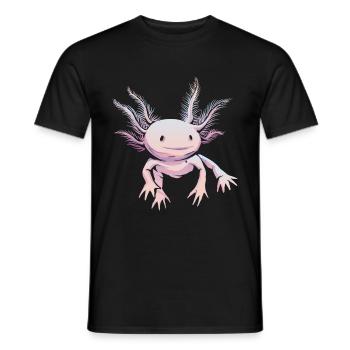 Axolotl Schwanzlurch Aquarium - Männer T-Shirt - Schwarz - Vorne - AI Model Male 178 light (178cm)