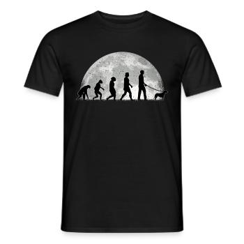 Brandlbracke Evolution Mond Bracke Hund - Männer T-Shirt - Schwarz - Vorne - AI Model Male 178 light (178cm)