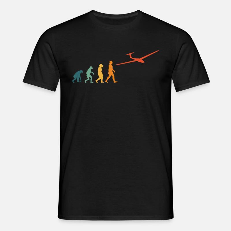 Planeur Evolution Rétro Planeur - T-shirt Homme - noir