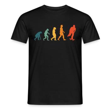 Skateboard Evolution Retro Skateboarder Skater - Männer T-Shirt - Schwarz - Vorne - AI Model Male 178 light (178cm)