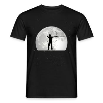 Archer Moon Archery Bow and Arrow - Men's T-Shirt - black - Front - AI Model Male 178 light (178cm)