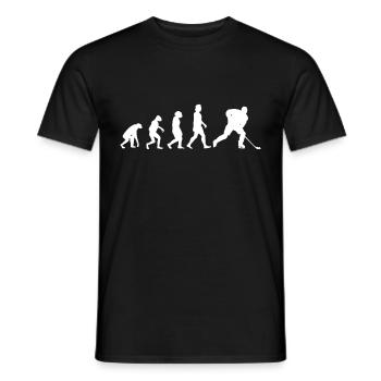 Eishockey Evolution Hockey Eishockeyspieler - Männer T-Shirt - Schwarz - Vorne - AI Model Male 178 light (178cm)