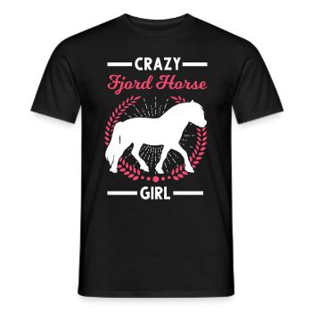 Crazy Fjord Horse Girl Fjordpferd - Männer T-Shirt - Schwarz - Vorne - AI Model Male 178 light (178cm)