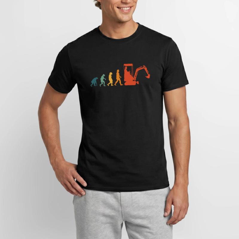 Guide de dragage Evolution Rétro Pelleteuse T-shirt homme
